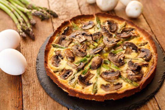 Tarte aux Champignons, or Mushroom Tart, is a savory and elegant dish that features a flaky pastry crust filled with a flavorful blend of sautéed mushrooms and herbs.