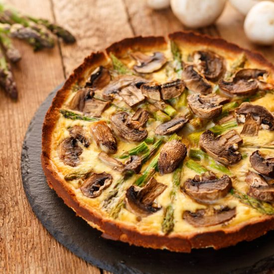 Tarte aux Champignons, or Mushroom Tart, is a savory and elegant dish that features a flaky pastry crust filled with a flavorful blend of sautéed mushrooms and herbs.