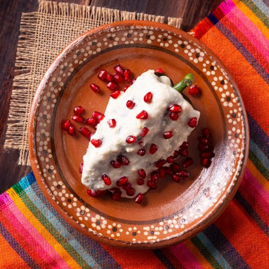 This vegetarian version of Chiles en Nogada is a celebration of Mexico’s rich culinary traditions and can be a festive centerpiece for Mexican Independence Day celebrations or any special occasion.