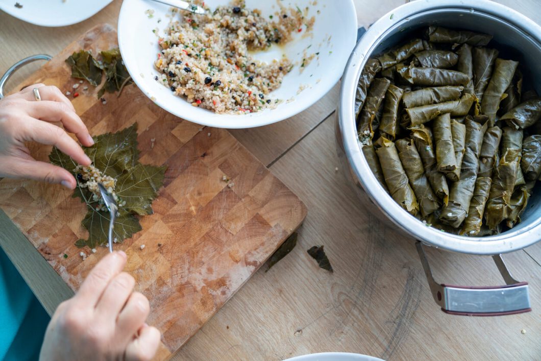 Dolmades (stuffed grape leaves) are a classic dish found in many Mediterranean and Middle Eastern cuisines